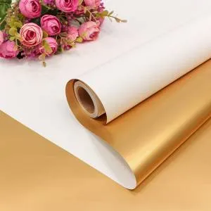 Пленка матовая Золотой/Белый 0,58*10 м. / 1311/13