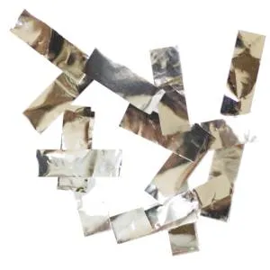 Конфетти для шаров "Прямоугольники Серебро" 5*2 см.,100 гр.