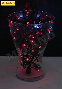 Гирлянда метражная Уличная 20 м., 200 красных ламп,темная нить