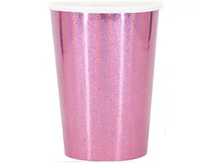 Стакан гологр розовый 250мл 6шт 1502-4084