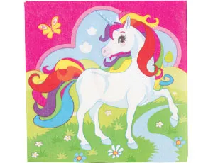 Салфетка "Единорог Радужный" 33 см 20 шт