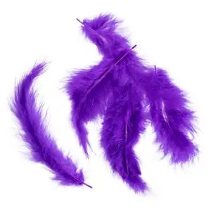 Набор перьев (фиолетовый) 10 см., 30 шт./ 1501-7084