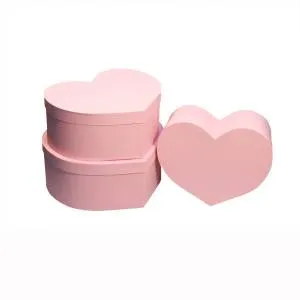 Коробка 27*22*11 см Сердце нежно-розовое