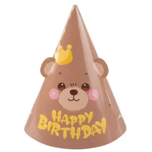 Колпак "Мишка"коричневый 16 см. 6 шт./ 6233596