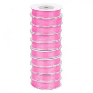 Лента Шифон 1,2 см.*22,85 м. Светло-розовая / 4887003