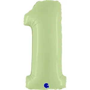 Цифра "1" -  Оливковый сатин /Grabo 1207-5139