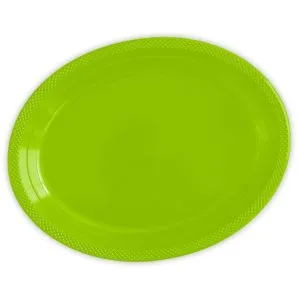 Тарелки сервировочные пластиковые 32*25 см "Делюкс" Лайм/5 шт (Колумбия)