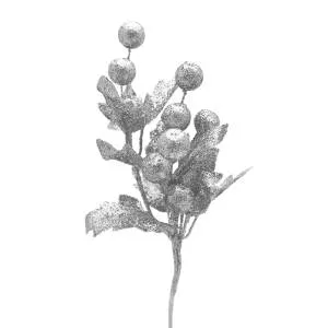 Ветка глиттер Серебро / 183502