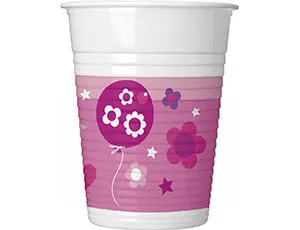 Стаканы пласт. "НВ Девочка" 200 мл. 8шт.