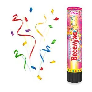 Хлопушка пружинная Блеск серпантин 21 см. (8021А)