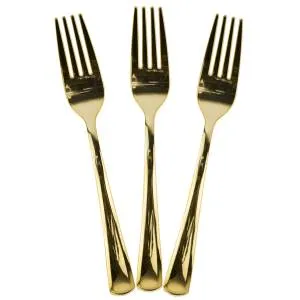 Столовые приборы золото металлик 18 шт. /6231839