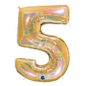 Цифра "5" - Золото голография в упак. /Grabo                     