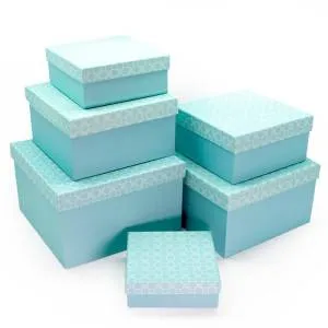 Коробка 19*19*9см "Бирюзовая нежность"