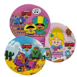 Тарелки Brawl Stars 7"/18см, Команда бойцов 6шт 501500