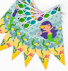 Гирлянда флажки "Русалочка" 300 см./6225058