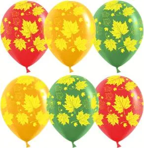 12" Яркие листья, ассорти пастель (Китай) / 612986