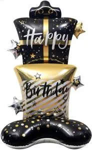 3D Стильные подарки, черный/золото 59" на подставке / Китай 24862