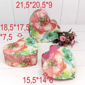 Коробка Цветы 18,5*17,5*7,5 