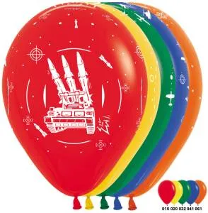 Военная техника (5 дизайнов), 12" пастель (50 шт.)