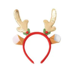 Ободок Оленьи рожки с ушками и ягодками/6230811