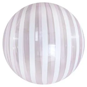 Сфера 3D Bubble Deco 18" Полоски розовые (Китай)