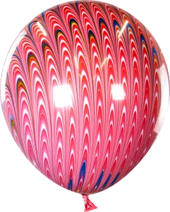 18" Павлин, Красный, агат (Китай) 618102