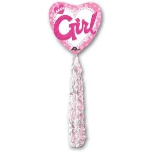 Подвеска-серпантин д/шара бел-розов 86 см./ 1302-0849