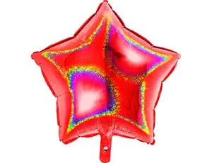 18" Звезда Блеск Красная (Grabo)/1205-0145