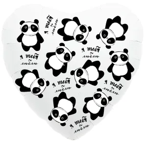 Р 18" РУС Я ТЕБЯ ЛЮБЛЮ Панды (Россия)
