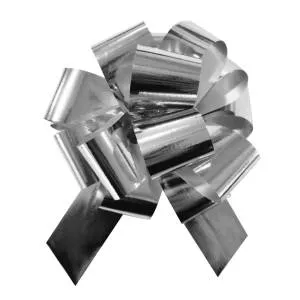 Бант металлик Серебро 19 см.