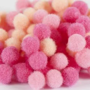 Помпончики 1 см, Розовый микс 100 шт. / 6231523