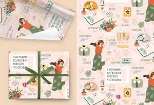 Упак. бумага "Будь счастливой" 100*70 см, 5 листов /Ч45060