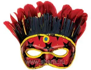 Маска с перьями "Звезды"