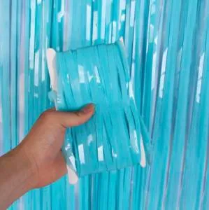 Занавес "Дождик Макаронс" Нежно-голубой 2м*1м (Китай) 20483-КТ