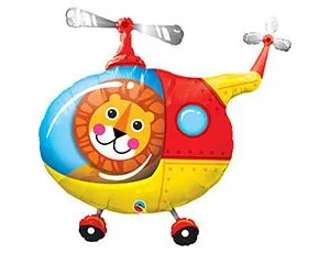 Лев в вертолете 22" (Qualatex) / 1207-3764 