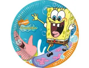Тарелки бумажные ламинированные "Губка Боб"