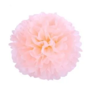 Помпон из бумаги 25 см (персик)