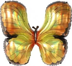 37" Бабочка золото голография (Китай) 23586