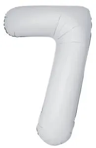 Цифра "7" - SLIM Белая матовая / Flexmetal 