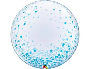 Bubble Deco 20" Конфетти голубое (Qualatex) /1202-2750