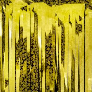 Занавес "Дождик" Звезды золото голография 60 см* 200см. (Китай) 60-200/З