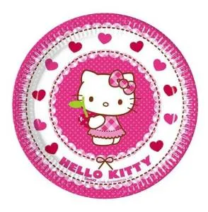 Тарелка "Hello Kitty" 20 см 8 шт.
