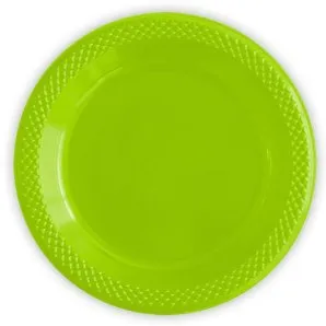 Тарелки пластиковые 23 см "Делюкс" Лайм/10 шт (Колумбия)
