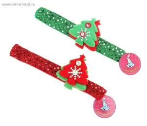 Карнавал.браслет "Ёлочка со снежинкой" 326933