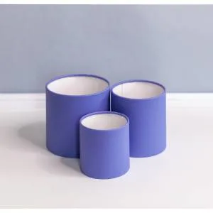 Коробка цилиндр 16*16 см. "Фиолетовый" без крышки