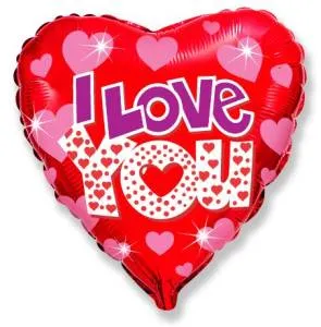 18" Сердце Сияющий Я тебя люблю (Flexmetall)/201690