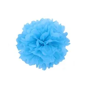 Помпон из бумаги 30 см (синий)