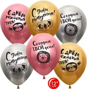 12"  СДР, Сегодня твой день!, ассорти хром 25 шт. (Турция/Орбиталь) / 812202