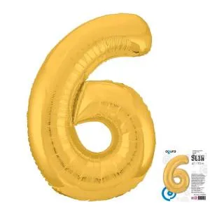 Цифра 6 - 40" Slim Золото (Россия) / 754658/1207-3817