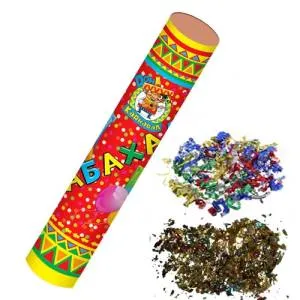 Бабахалка 30 см. Звезды (фол) и серпантин